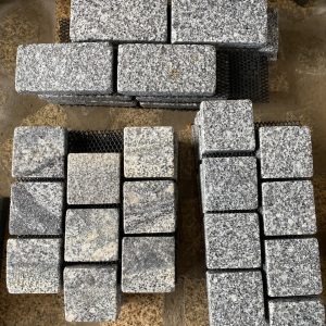 Wall Cladding - White Granite - Mesh Mounted - Flamed